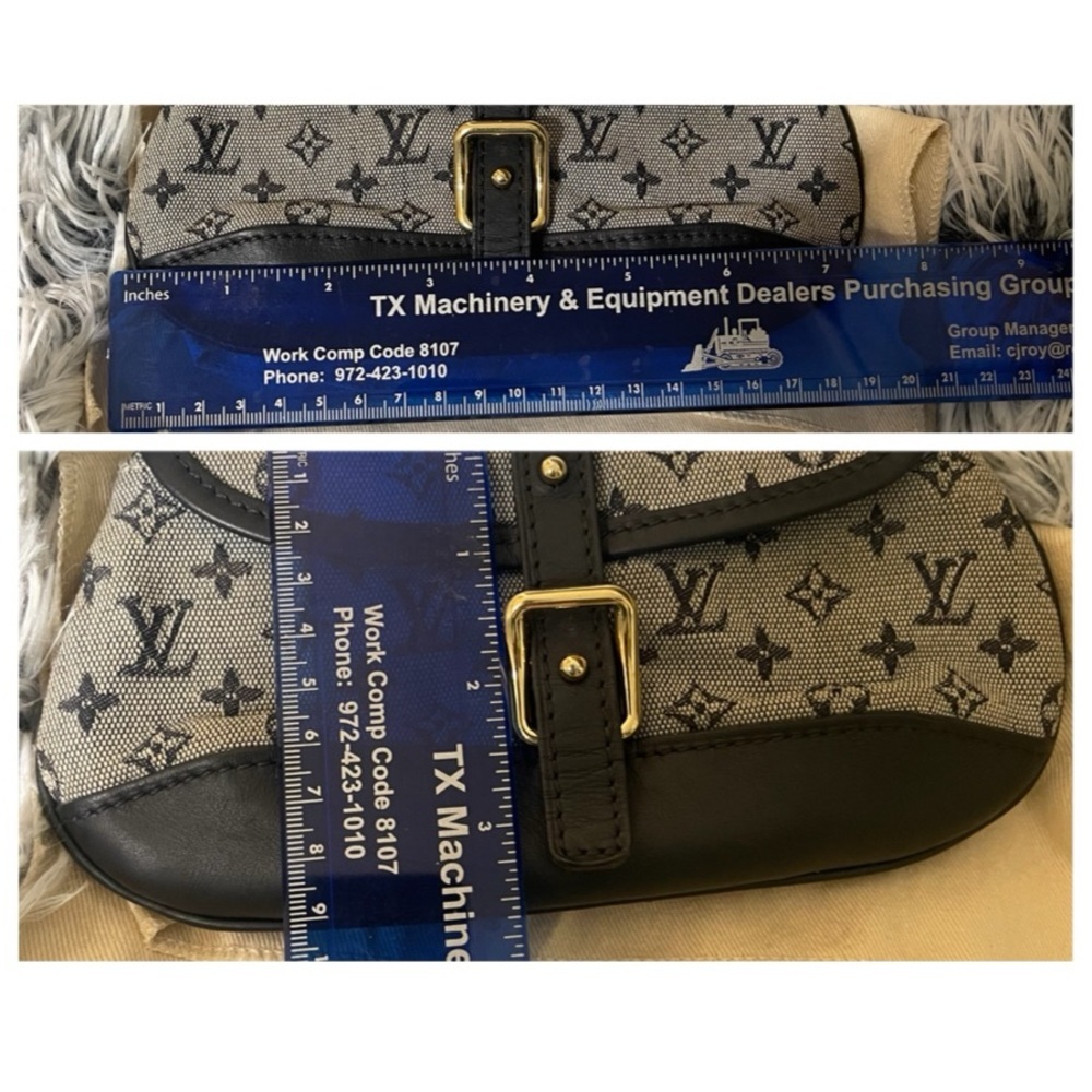Authentic Vintage Louis Vuitton Monogram Mini Lin Anne Sophie Pouch/Clutch Navy - Picture 17 of 17